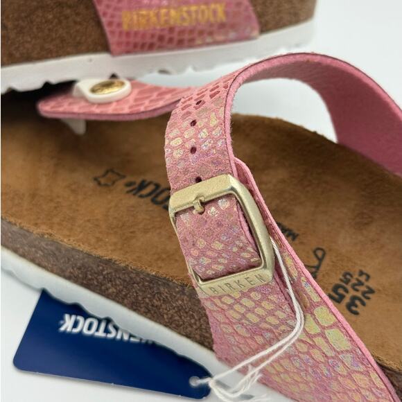 Birkenstock Women's Gizeh Thong Sandals Shiny Snake Rose Size US4 EU35 - Picture 8 of 8